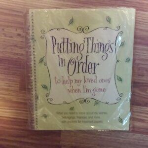 Putting Things In Order Book Help For Family When You Pass Away In Plastic
